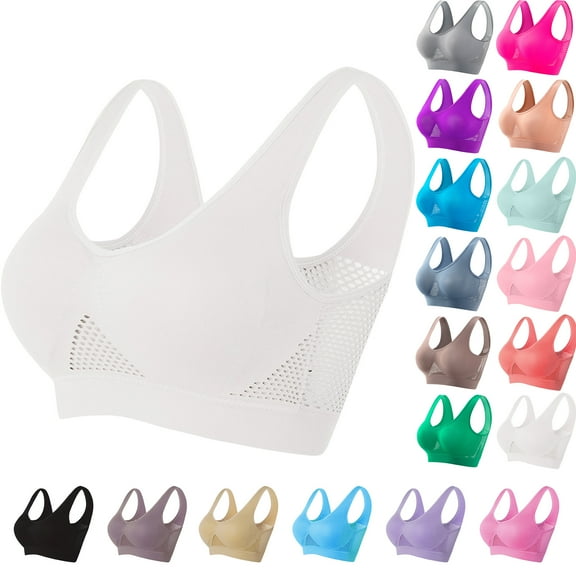 Womens Seamless Wireless Bras Sports High Support Sports Bra Wirefree Yoga Bra for Women