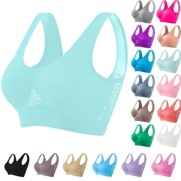Womens Seamless Wireless Bras Sports High Support Sports Bra Wirefree Yoga Bra for Women