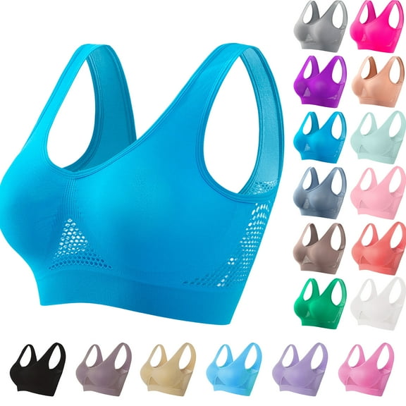 Womens Seamless Wireless Bras Sports Bras for Women High Support Sports Bra Wirefree Yoga Bra With Removable Pads Bras for Women