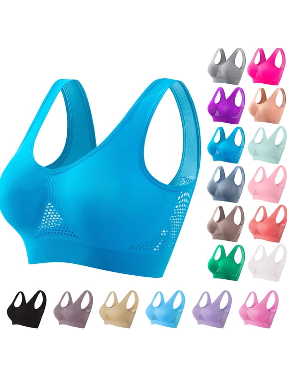 Womens Seamless Wireless Bras Sports High Support Sports Bra Wirefree Yoga Bra for Women