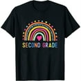 thumbnail image 1 of Womens Second Grade Rainbow Girls Boys Teacher Team 2Nd Grade Squad T-Shirt Black 2X-Large, 1 of 5