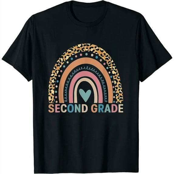 Womens Second Grade Rainbow Girls Boys Teacher Team 2Nd Grade Squad T-Shirt White 3X-Large