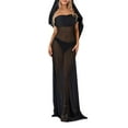 Womens See Throgh Dress Sexy Elegant Mesh Dresses Nightwear Beach Cover