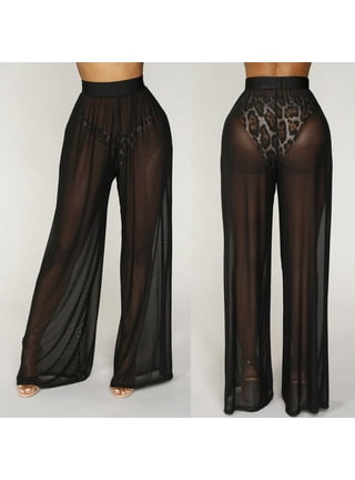 Hollow Out Mesh Beach Pants