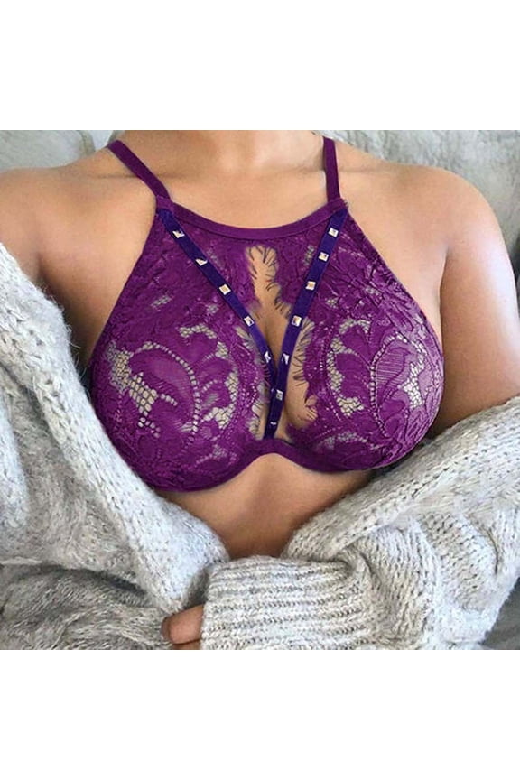 Womens See Through Bra Top Sheer Lace Bralet Crop Tops T Shirt Blouse Tee