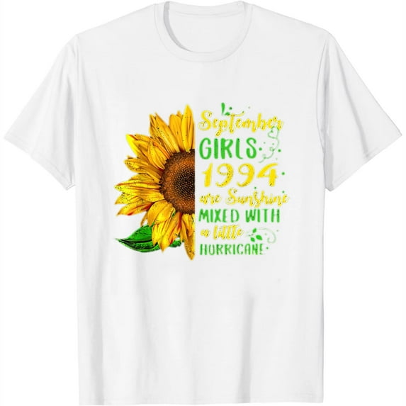 Womens September Girls 1994 Shirts 25Th Years Old B-Day White Medium