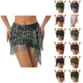 thumbnail image 1 of Womens Sequin Fringe Skirt Shorts Booty Dance Festival Bottoms Sequin Tassel Skirts Rave Fringe Hip Scarf, 1 of 5