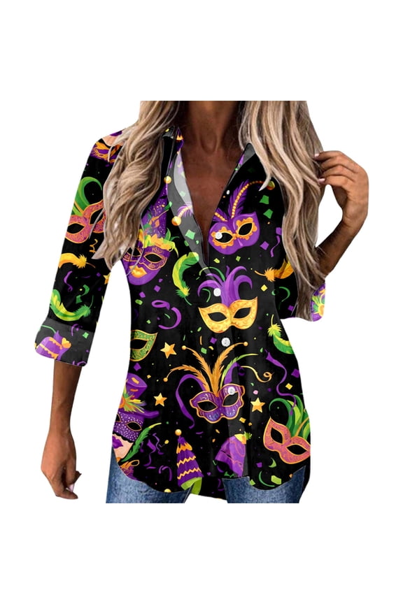 Beach Vacation Clothes for Women, Women Blouses, Women's Sequin Tops V Neck Shiny Blouses Loose Fit Long Sleeve Evening Party Shirts for