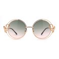 thumbnail image 1 of Womens Serpent Snake Jewel Arm Round Circle Metal Rim Sunglasses Gold Grey Pink, 1 of 4