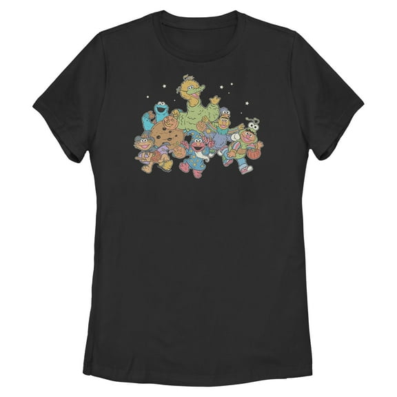 Womens Sesame Street Trick Or Treat With Elmo And His Friends T Shirt