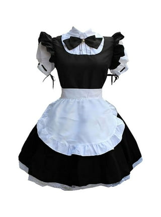 Honeeladyy Sexy Women Lingerie Apron Maid Outfit Dress Cosplay Bow