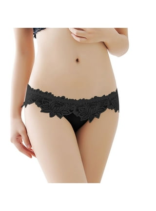 Women Lace G-string with Butterfly Center and Sequins Sexy Lingerie Thong  Underpants