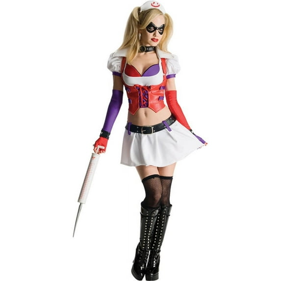 Womens Sexy Harley Quinn Asylum Nurse C