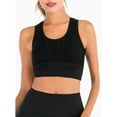 thumbnail image 1 of Womens Sexy Hollow Racerback High Impact Support Sports Bras with Padded Wide Straps Wirefree for Yoga Gym Workout, 1 of 7