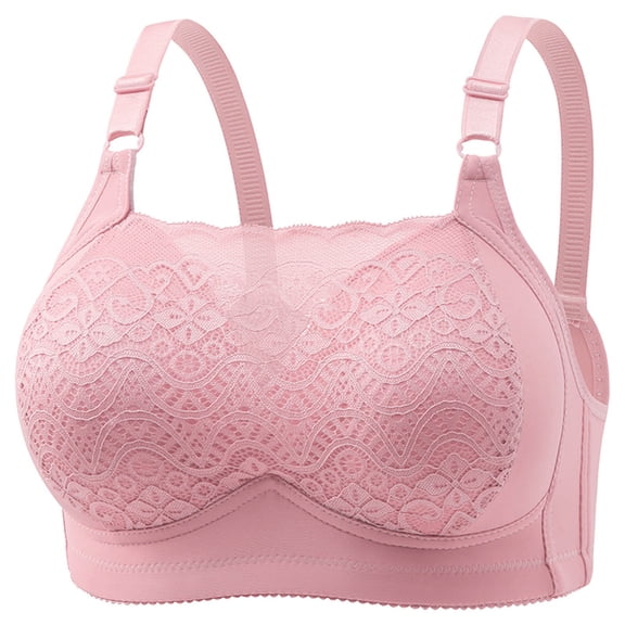 Womens Sexy Lace Everyday Bra Lace Full Coverage Underwear Wirefree Breathable Comfy Push Up Bralettes