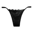 thumbnail image 1 of Womens Sexy Lace Transparent Thong Womens Low Waist Hot Thin Seamless Cotton Crotch Thin Strap Panties, 1 of 2