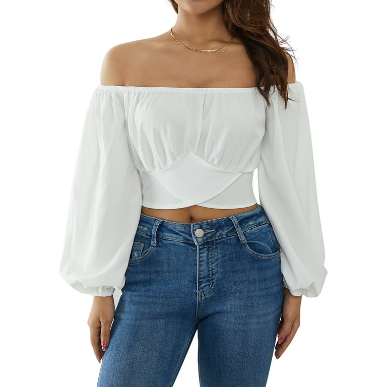 Sexy Solid Color Ruched Off Shoulder Tops Sexy Solid Color Ruched Off Shoulder Tops