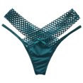 thumbnail image 1 of Womens Sexy Panties Ice Silk Low Waist Ultra Thin See Through Mesh Thong Panties, 1 of 1