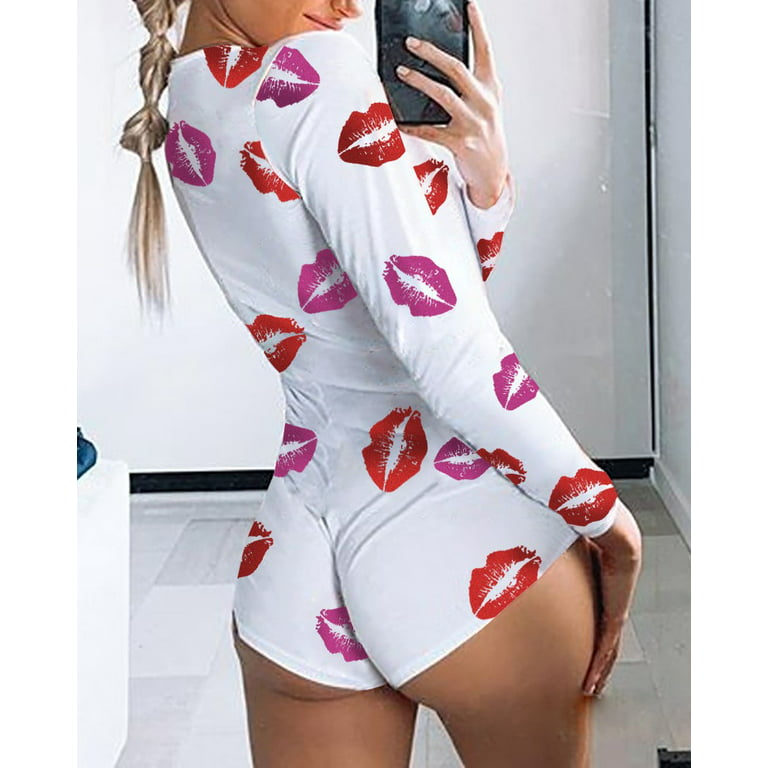 Women Bodysuit Romper Jumpsuit shorts Long Sleeves Casual Sexy