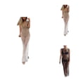 thumbnail image 1 of Womens Sexy Sheer Lace Mesh Maxi Dress with Rhinestone & Pearl Beading Sleeveless See-Through Summer Beach Cover Up, 1 of 7