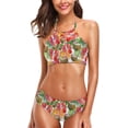 thumbnail image 1 of Womens Sexy Swimwear Summer Holiday Flip-Flops 2 Pcs Push-up Halter Tie Swimsuit/Bathing/Bikini Set, Medium, 1 of 6
