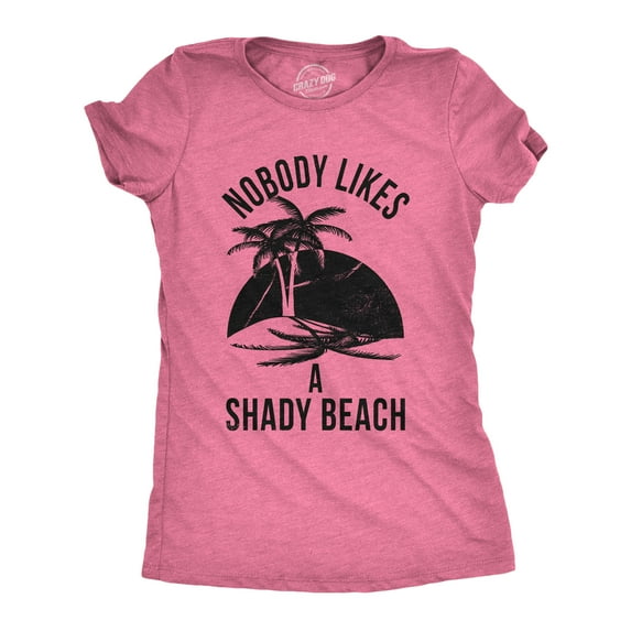 Womens Shady Beach Funny Shirts Cute Vacation Vintage Novelty Hilarious T shirt Womens Graphic Tees