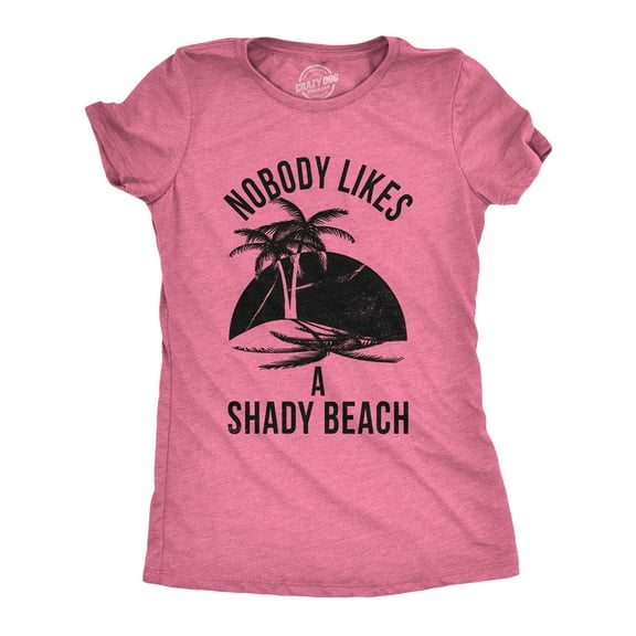 Womens Shady Beach Funny Shirts Cute Vacation Vintage Novelty Hilarious T shirt Womens Graphic Tees