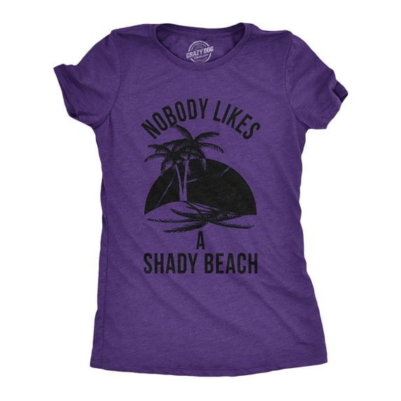 Womens Shady Beach Funny Shirts Cute Vacation Vintage Novelty Hilarious T shirt Womens Graphic Tees