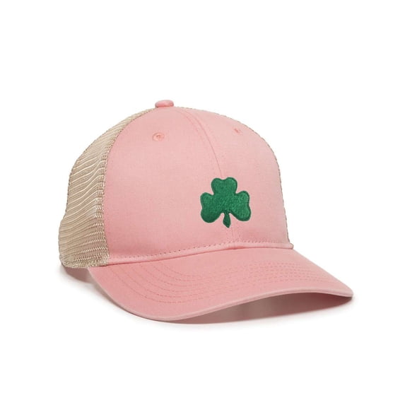 Womens Shamrock St. Patrick's Day Ponytail Mesh Back Cap