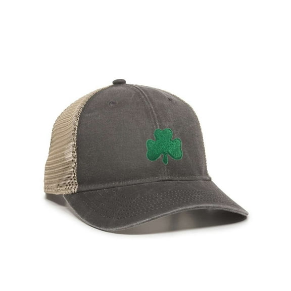 Womens Shamrock St. Patrick's Day Ponytail Mesh Back Cap