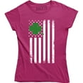 thumbnail image 1 of Womens Shamrock USA Flag Clover Shamrock Irish Ireland St. Patrick's Day Tee, 1 of 4