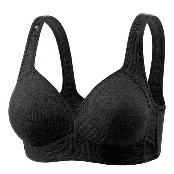Womens Shaper Bra Women's Comfortable Wireless Bra Soft Breathable Thin Cup Wirefree Push up T-Shirt Bras Supportive Bralettes Black L