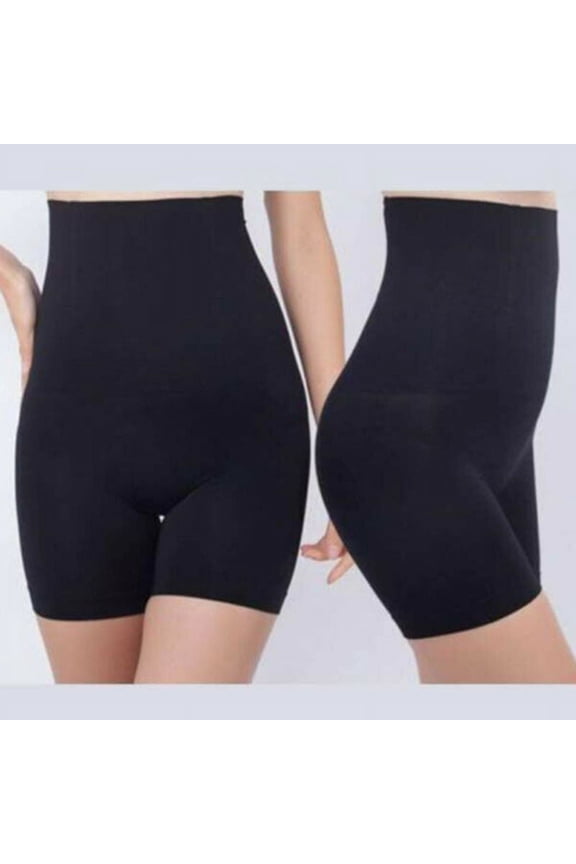 Womens Shapewear Bodysuit High Waist Tummy Control with Butt Compression Flat Shorts Underwear Black XS/S