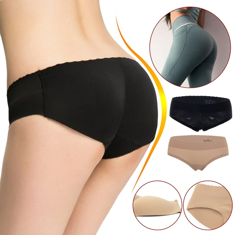Womens Shapewear Control Butt Lifter Padded Panties for Women Hip Enhancer  Underwear Panties, Black, S 