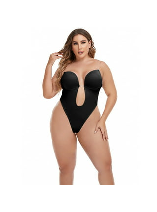  VOFDRWQA Backless Shapewear Body Shaper for Women Plus Size  Shapewear Thong Invisible shapeology with Built-in Bra(Black,Small) :  Clothing, Shoes & Jewelry