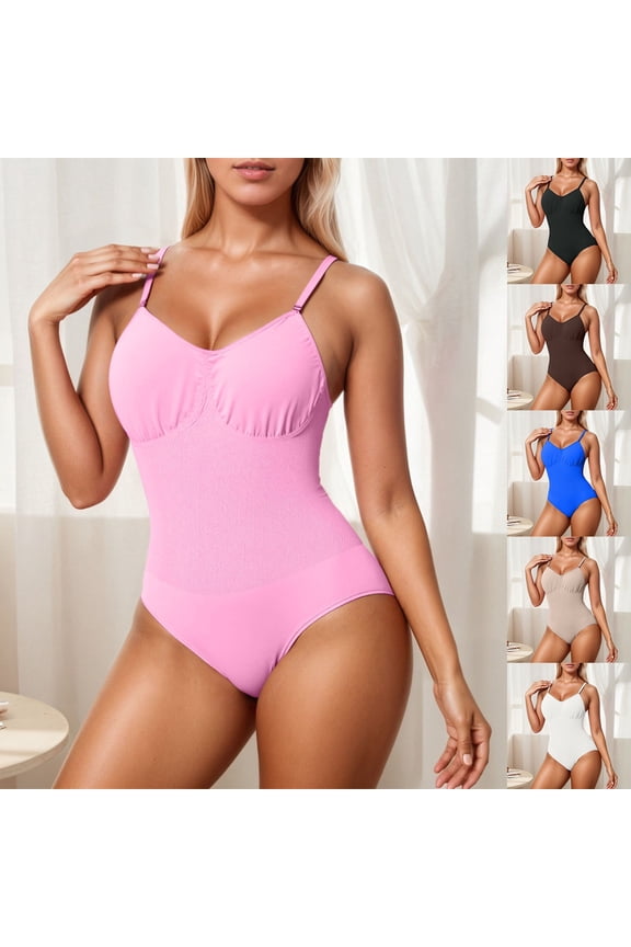 Womens Shapewear Tummy Control Postpartum Seamless Shapewear Bodysuit Enhancement Weight Loss Helper White XS
