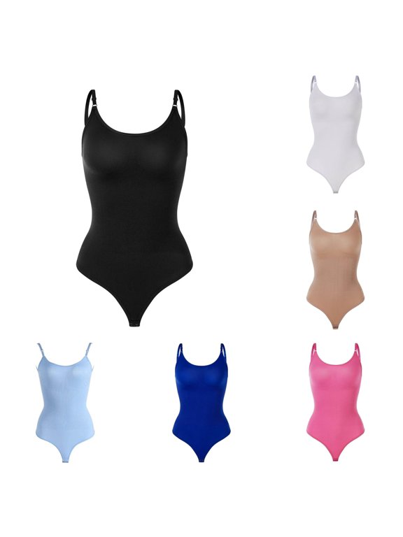 Womens Shapewear Tummy Control Seamless Body Bodysuit For Women Plus Size Lift Thong Adjustable Strap Shaping Shapewear Black,XS