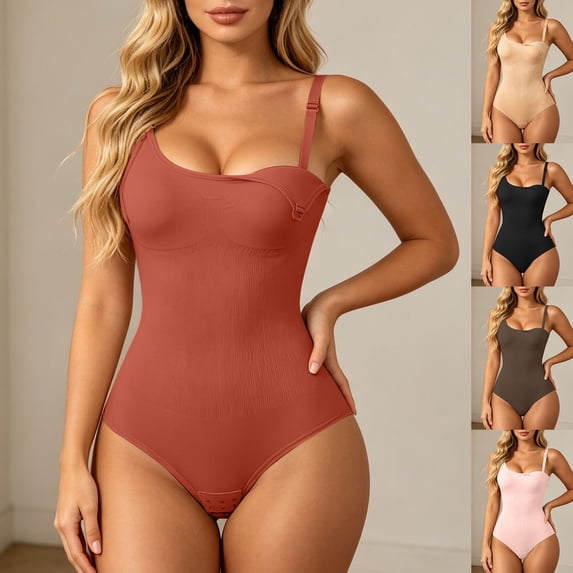 Womens Shapewear Tummy Control Seamless Postpartum Belly Bodysuit Nursing 2 In 1 Compression Weight Loss Helper Beige S