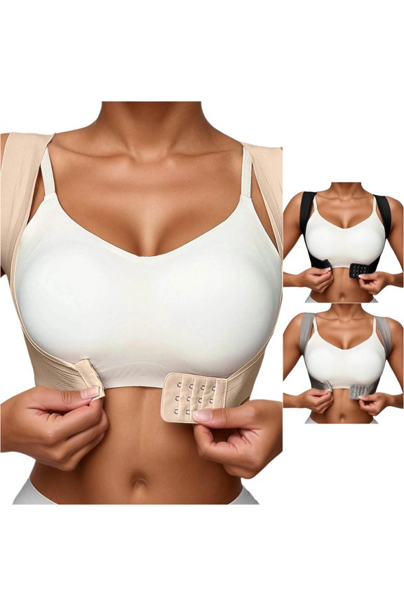 Womens Shapewear Tummy Control Seamless Shapewear Top Front Closure Back Support Bra Corrects Slouching Offers Comfort Fit For Daily Wear Beige,L