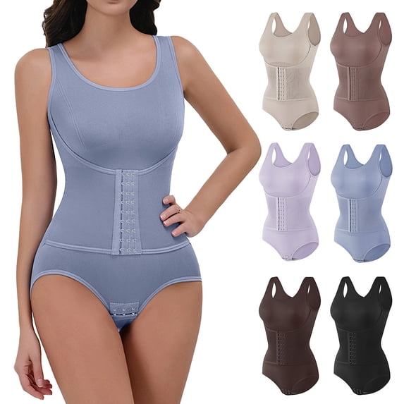 Womens Shapewear Tummy Control Women's Lift Triangle Bodysuit Shapewear Jumpsuit Weight Loss Helper Khaki L