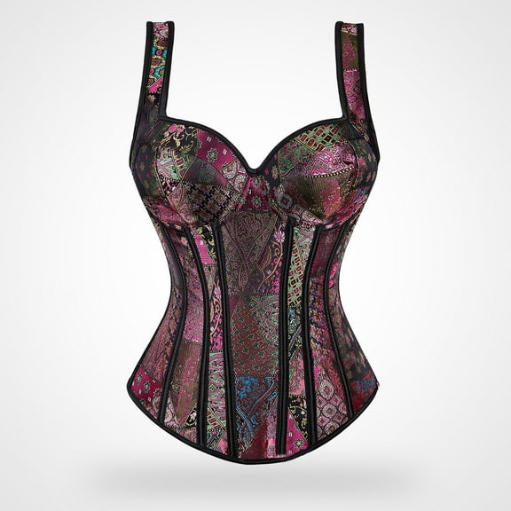 Womens Shapewear Women'S Gothic Corset Bustier Waist Cincher Underbust Corset Vest Tank Top Embroidery Corset Top Plus Size Corset Top