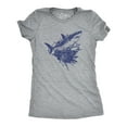 thumbnail image 1 of Womens Shark Ink Splatter T Shirt Funny Awesome Shark Week Lovers Tee for Ladies Womens Graphic Tees, 1 of 9