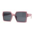 thumbnail image 1 of Womens Sharp Square Rectangular Minimal Butterfly Sunglasses Pink Black, 1 of 4