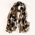 thumbnail image 1 of Womens Shawl Scarf Camouflage Pattern Soft Breathable Cotton Linen Style Foldable Travel Accessory Pashmina Stole Scarf, 1 of 4