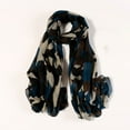 thumbnail image 1 of Womens Shawl Scarf Camouflage Pattern Soft Breathable Cotton Linen Style Foldable Travel Accessory Pashmina Stole Scarf, 1 of 4