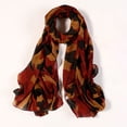 thumbnail image 1 of Womens Shawl Scarf Camouflage Pattern Soft Breathable Cotton Linen Style Foldable Travel Accessory Pashmina Stole Scarf, 1 of 3
