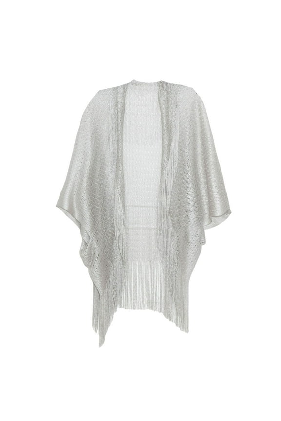 Womens Shawl Wraps Cuff Filigree Tassel Cape Solid Transparent Thin Shawl Summer Winter Fall