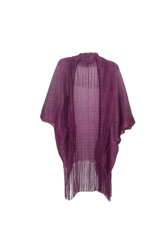 Womens Shawl Wraps Cuff Filigree Tassel Cape Solid Transparent Thin Shawl Summer Winter Fall