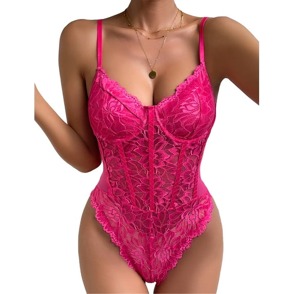 Womens Sheer Mesh Bodycon Bodysuit Floral Lace Mesh Bustier Cami Romper Strappy Skinny Country Concert Outfits with Snap Crotch Trendy Shapewear