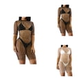 thumbnail image 1 of Womens Sheer Mesh Rhinestone & Pearl Long Cover-Up Dress Black See-Through Fishnet Smock for Beach, Swimwear, Carnival Bikini, 1 of 9